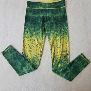 Pelagic Green and Yellow Women's Medium Leggings